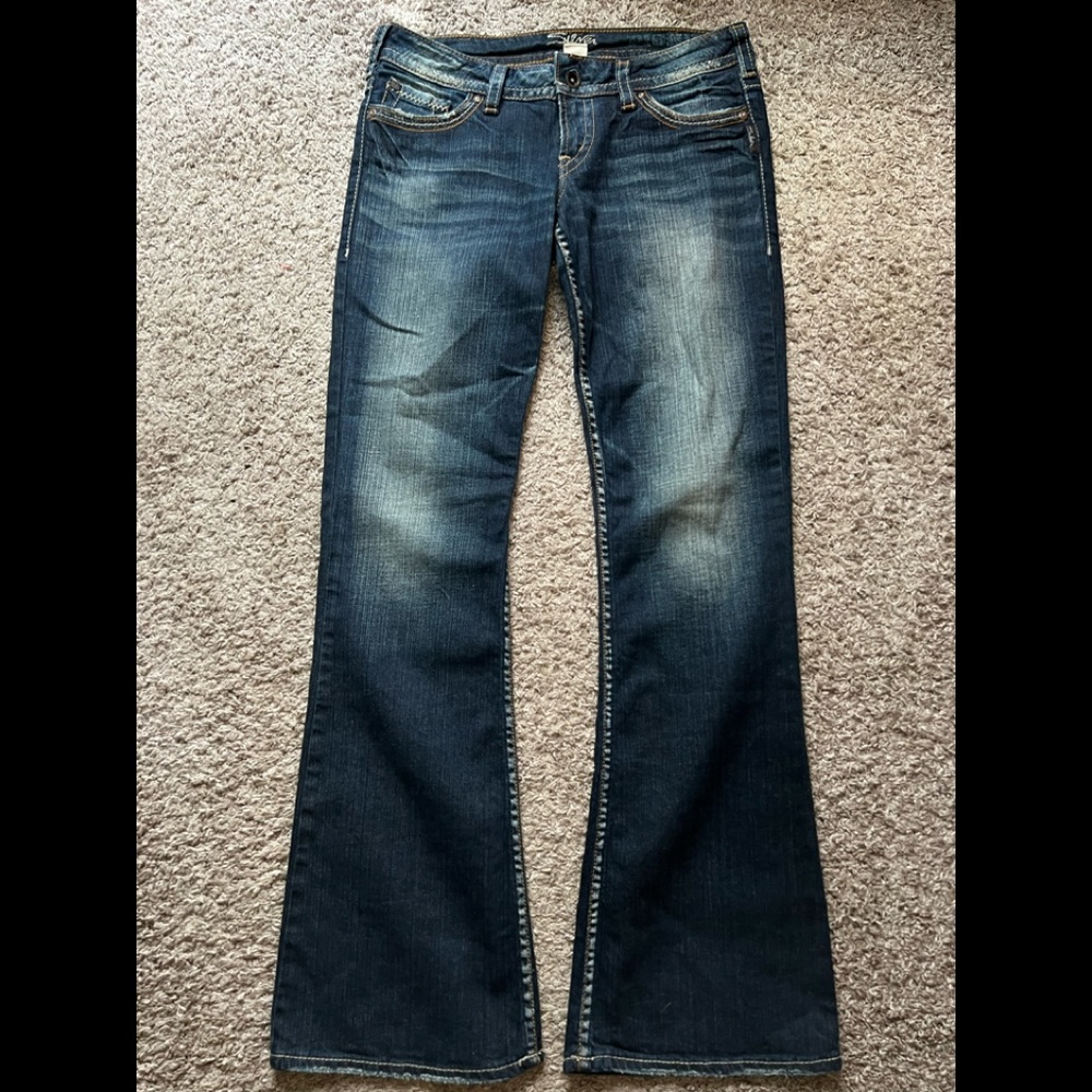 Silver Flare Jeans